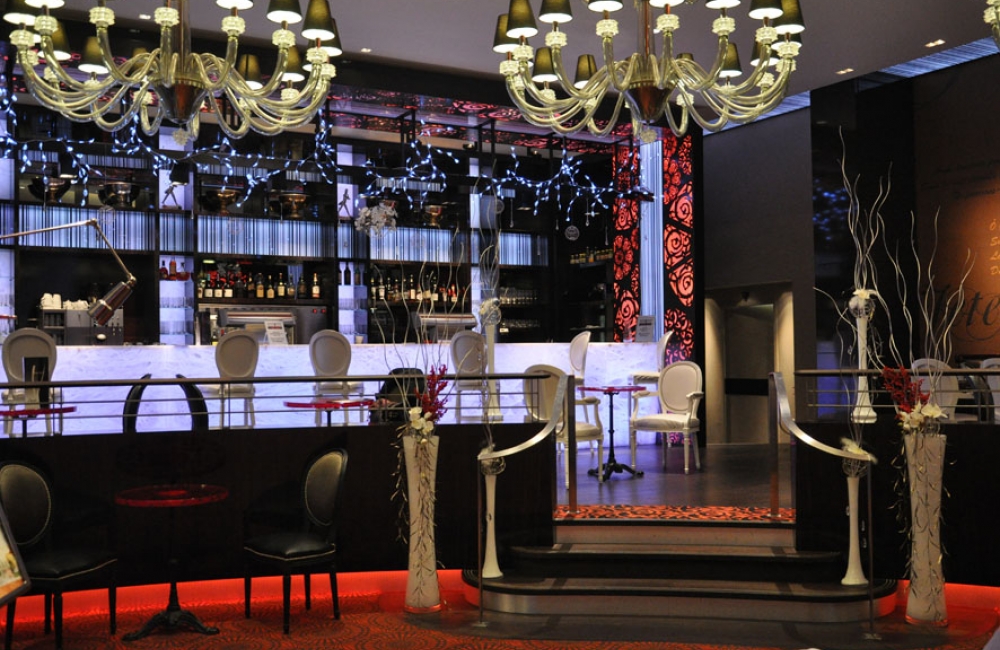 Décoration de fin d'année à la Brasserie du Casino Grand Cercle