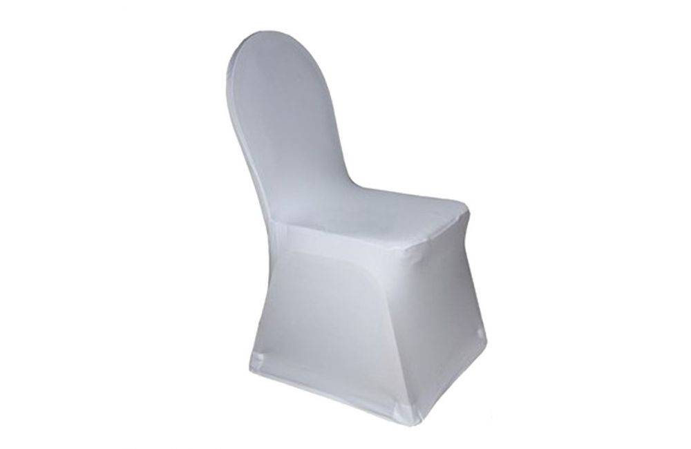 Housse de chaise en lycra blanche universelle