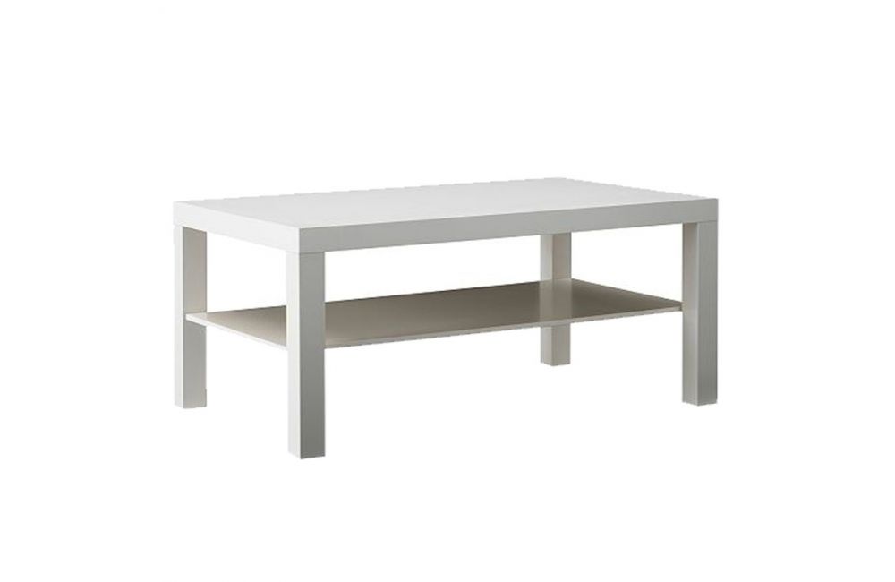 Table basse rectangulaire blanche