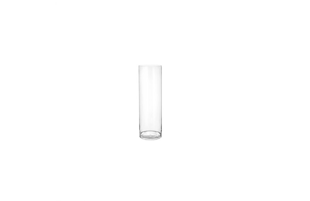 Vase cylindrique en verre H25