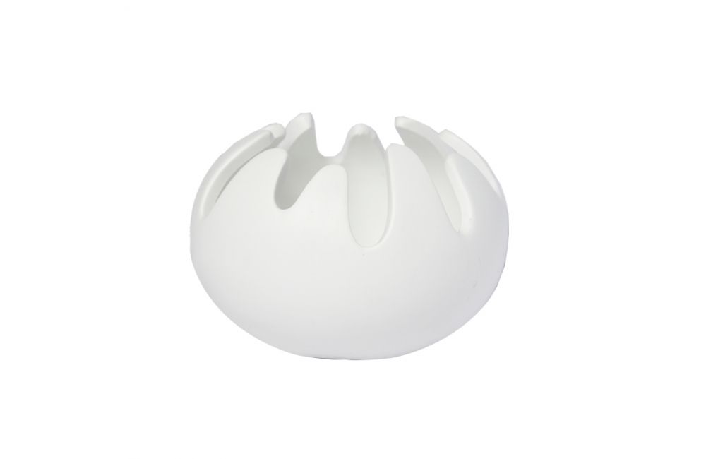 Vase dentelle en céramique blanche mat