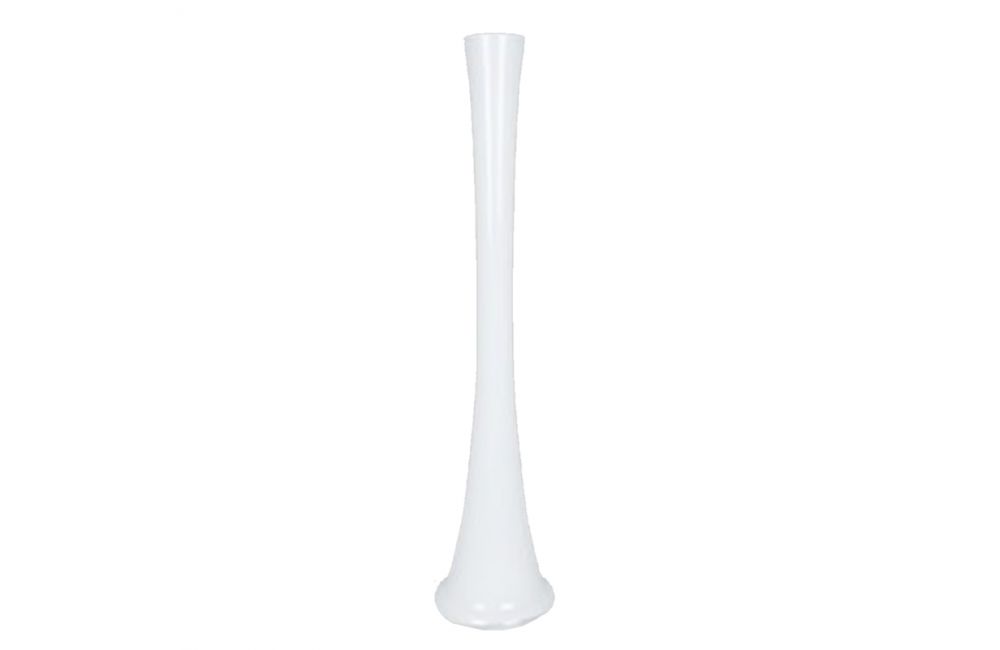 Vase évasé en verre blanc H60